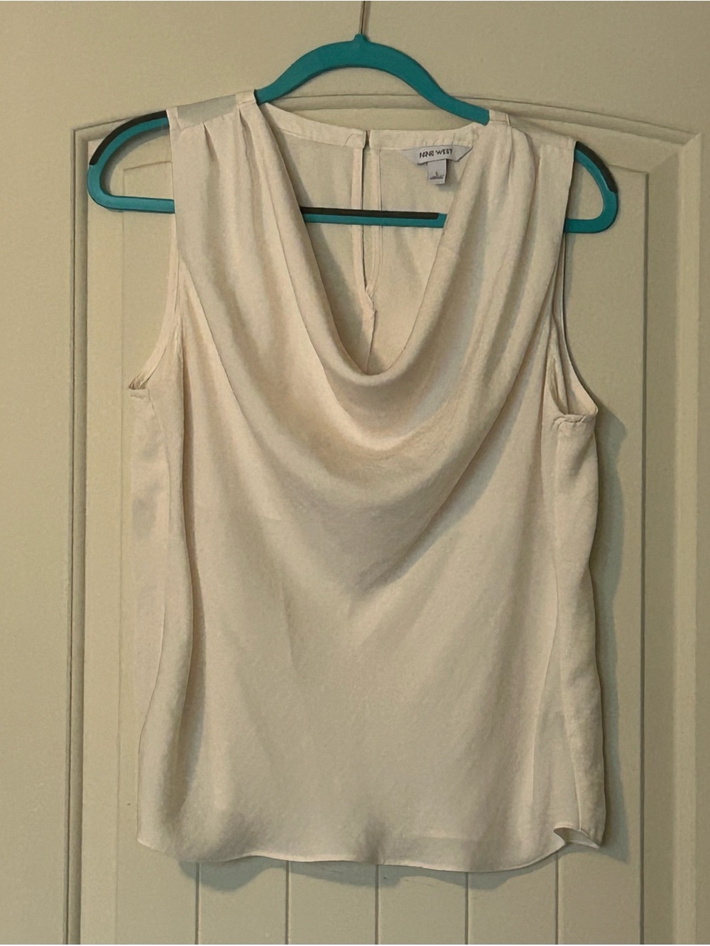 Nine West Cream Drape Neck Sleeveless Camisole